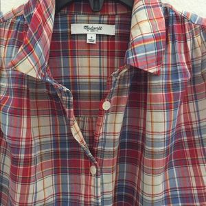 Madewell plaid SS top